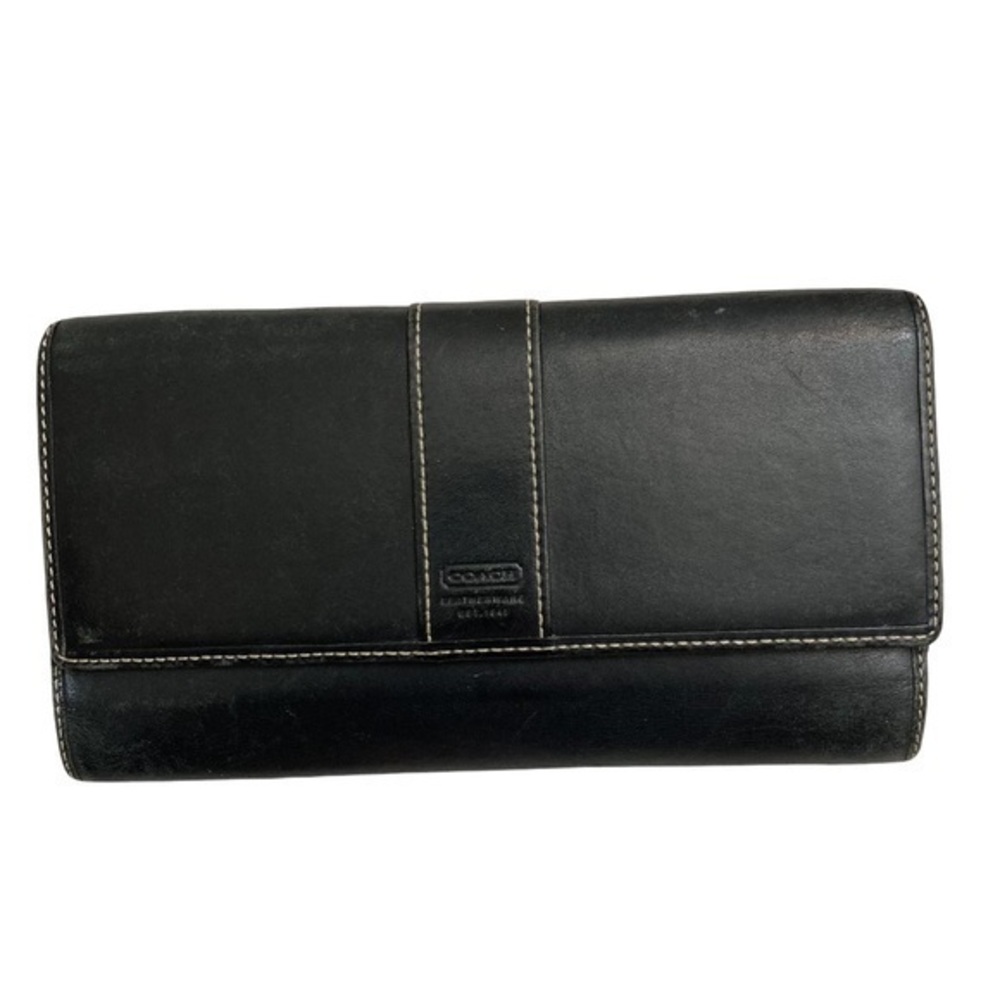 Coach black leather wallet